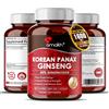 Amalth Estratto di Panax Ginseng Rosso Coreano Radice 20% Ginsenosidi 1600mg 120...