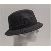 Made in Italy CAPPELLO UOMO PIED DE POULE NERO GRIGIO TESSUTO LANA MADE IN ITALY misura 59