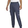 NIKE Repeat SW FLC Cargo Pantaloni Thunder Blue/Mtlc Cool Grey XS