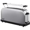 Russell Hobbs Tostapane - Design Lungo per 2 Fette o 1 Fetta larga di pane - Acciaio Inox Satinato; Scomparto per Toast extra ampio, 6 livelli di doratura e Scongelamento; 1000W Adventure 21396-56