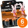 Duracell Plus 6 BATTERIE DURACELL PLUS POWER PILE ALCALINE MEZZATORCIA C Pila batteria