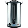 SARO ANCONA 30 - Bollitore per vin brulé/distributore di acqua calda, da 27 l, in acciaio inox, con rubinetto, temperatura da 30 a 110°C, spie luminose, protezione dal surriscaldamento, 2,5 kW