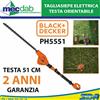 BLACK+DECKER Tagliasiepi Elettrica a Testa Orientabile 550W Lama 51 Cm Black + Decker PH5551