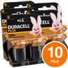 Duracell 10 BATTERIE DURACELL POWER PLUS PILE ALCALINE TORCIA D Pila batteria