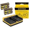 PATONA 2X Batteria Patona + caricabatteria USB doppio per Canon Powershot G6,G6,Pro 1