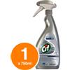 Cif Detergente Acciaio Inox Professional Spray Sporco Grasso Unto Impronte 750ml