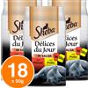 Sheba Délices Du Jour in Salsa Gusti Assortiti Manzo e Pollo Cibo per Gatti 50g
