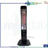 Vinco Stufa a Torre Elettrica In Carbonio Con Termostato 600/1200W Nera Vinco 70252