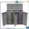 Terry Contenitore Pattumiera Per Raccolta Differenziata In Plastica Con 3 Ante 110 LT