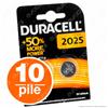 Duracell 10 PILE DURACELL LITHIUM CR2025 LITIO CR 2025 BATTERIE DL2025 3v - 5 Blister