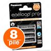 Panasonic 8 Batterie Ricaricabili MINISTILO AAA Pile Panasonic Eneloop Pro 930mAh Pila