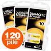 Duracell 120 Batterie PILE Duracell Activair 10 per Apparecchi Acustici PROTESI PR70