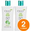 Omia Laboratori Ecobio Omia Latte Solare Protezione SPF 50+ Aloe Vera Idratante Pelle Sensibile 200ml