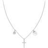 Amen Collana Donna AMEN CLCRPEBBZ Argento 925% Croce Swaroski