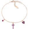 Amen Bracciale Donna AMEN BRCRCURRZ Argento 925% Rosè Croce