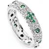 Amen Anello Rosario Donna AMEN AROZBV-18 Argento 925% Pietre Verdi Misura 18