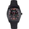 Chronotech Orologio Donna CHRONOTECH NATURAL CUT Silicone Nero Viola Fucsia Swarovski DD