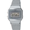 Casio Orologio CASIO A-700WEM-7AEF Digitale VINTAGE Acciaio Maglia Mesh Grigio