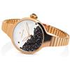 Hoops Orologio Donna HOOPS NOUVEAU CHERIE 2612L-RG01 Elastico Acciaio Rosè Nero