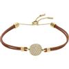 Fossil Bracciale Donna FOSSIL GLITZ DISC JF04545710 Pelle Marrone