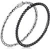 Morellato Doppio Anello MORELLATO 1930 Argento 925% Nero Pietra Bianca 3 Misure 12 14 16