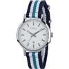 Breil Orologio BREIL Tribe RITZY EW0354 Tessuto Canvas Bicolor Blu Verde Bianco Unisex