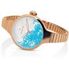 Hoops Orologio Donna HOOPS NOUVEAU CHERIE 2612L-RG05 Elastico Acciaio Rosè Celeste
