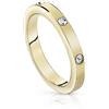 Guess Anello Donna GUESS UBR84027 Acciaio Gold Dorato Fedina Swarovski Pietre 5 Misure
