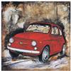 Artopweb EC18708 LOMBARDINO Fiat 500 Decorative Panel, Wood MDF, Multicolour, 70x70 Cm