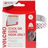 VELCRO Brand Dischetti a strappo autoadesivi, Bianco 19mm, set da 125 | Dischetti a strappo con retro adesivo, ideali per casa, scuola e ufficio