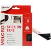 VELCRO Brand Nastro Riapribile Adesivo Nero 20 mm x 5 m | Nastro a strappo autoadesivo, versatile e resistente, per casa, ufficio, garage e decorazioni