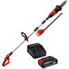 Einhell GE-HC 18 Li T-Solo Svettatoio Multifunzione a Batteria, 1700 Tagli al Minuto, Rosso/Nero, 18 V+Einhell 4512097 Starter-Kit