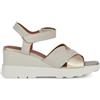 Geox Sandalo da donna D Spherica Ec6 C Wedge, Lt Sand Lt Gold, 38 EU
