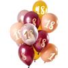 Folat 69218 Palloncini 18 Anni Oro Rosa 30 cm - 12 pezzi Palloncini per Aria e Elio kit per Compleanno