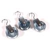 MINUTEX PRL) MINUTEX CARRUCOLA STENDIPANNI GANCIO 50mm ACCIAIO ZINCATO 3 PZ PULLEY POLEA