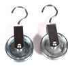 MINUTEX PRL) MINUTEX CARRUCOLA STENDIPANNI GANCIO 60 mm ACCIAIO ZINCATO 2 PEZZI PULLEY