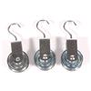 MINUTEX PRL) 3x MINUTEX CARRUCOLA STENDIPANNI GANCIO ACCIAIO ZINCATO DIAMETRO 40mm WHEEL