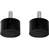 cyclingcolors 2x Ammortizzatori silent block gomma boccola blocco silenzioso giunti cuscinetti supporto moto auto trattore rimorchio, maschile solida M8x20mm 30x20mm