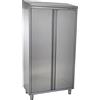 Saro Armadio alto in acciaio inox con 3 ripiani e 2 ante a battente, 1000 mm