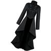 Giacca cappotto gotico vittoriano frac medievale redingote giacca a vento nera