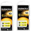 Duracell 12 BATTERIE DURACELL EASY TAB 10 PR70 1.45 V SPECIALISTICHE GIALLE acustiche