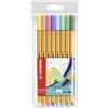 STABILO point 88 Pastel - Astuccio da 8 - Colori pastello assortiti