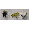 Euromarchi 3 personaggi animali da presepe dipinti a mano 5 cm circa