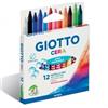 Giotto Pastelli a Cera Lavabili 12 Pezzi - Set Colori Disegno per Bambini