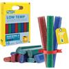 Rapid Confezione da 16 Stick di Colla Ovali Colorati Glitter per la Decorazione, Colori Blu, Rosso e Verde, Bassa Temperatura, con Alti Livelli di Resina, Senza Solventi, Incollaggio Rapido