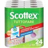 Scottex Tutto Fare, Carta Da Cucina, Morbida e Resistente, Ultra assorbente, Con Carta certificata FSC, 24 Maxi Rotoli