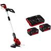 Einhell GE-CT 18 Li-Solo Power Tosaerba a filo cordless X-Change + 2X 3,0Ah & Twincharger PXC Starter Kit