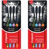 Colgate 2 spazzolini Colgate Slim Soft Charcoal confezione da 4 spazzolini assortiti ...
