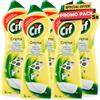CIF 5 x 500 ml Cif Detergente in Crema Multisuperficie con Micro-Cristalli - Limone