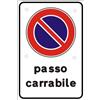 Wrappointroma CARTELLO SEGNALETICO TARGA ALLUMINIO CARTELLI TARGHE PASSO CARRABILE 20X30 cm